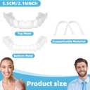 2 Pairs, Temporary Veneers Kit for Women and Men, Tooth Replacement Kit, Nature and Comfortable
