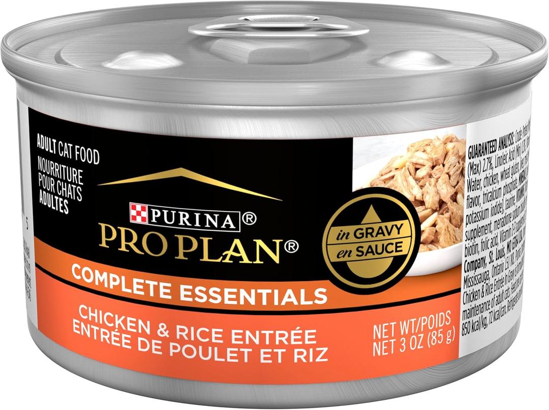 Purina Pro Plan High Protein Wet Cat Food in Gravy, (24) 3 oz (EXP 07/25/28)