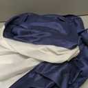 Chezmoi Collection Basic Solid Pleated Bed Skirt, 15" Drop (King, Navy)