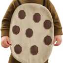 Toddler Cookie Halloween Outfits Long Sleeve Sweatshirt and Pants with Biscuit Set Baby Halloween Clothes (12-18 Months, Coffee)