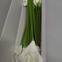 24 Pcs White Artificial Calla Lily Flower White Fake Silk Flowers Real Touch for Wedding Bouquet Office Home Kitchen Decor