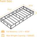 Maenizi Twin Box Spring 9 Inch, Heavy Duty Metal Box Spring Bed Base with Fabric Cover, Mattress Foundation, Easy Assembly, Noise Free, Black