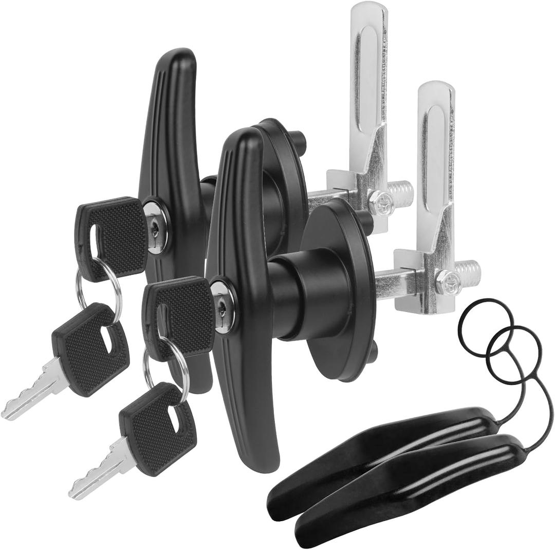 Truck Topper Fastener Heavy Duty T-Handle Lock for Leer/Snugtop Camper Shell - Universal Replacement Locking Handles with Keys, Secure Truck Cap Clamps & Tailgate Lock Accessories