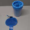Professional 7 in 1 Dog Paw Cleaner for Dogs & Cats - Includes 1 Portable Paw Washer, 1 Bath Brush, 2 Dog Toothbrushes and 3 Absorbent Towels Note: Fits Paws 1.5 to 2.5 Inches Wide (Medium, Blue) 