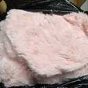 Faux Fur Bean Bag Cover (No Filler) Stuffed Animal Storage Adults Kids Pink, M For Kids