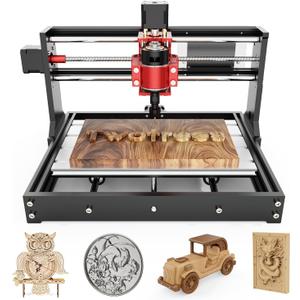 TTC3018 Pro CNC Router Machine,Desktop CNC Engraving Machine Upgraded 3-Axis Engraving All-Metal Milling Machine for Wood Acrylic MDF Nylon,300mmX180mmX40mm Working Area