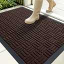 OLANLY Front Door Mat Outside Entrance 35x23, Heavy-Duty Rubber Doormat