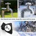 Outdoor Faucet Covers for Winter Freeze Protection,6.7" W x 8.3" H Outside Garden Faucet Socks for Winter Waterproof Reusable Hose Bibs Insulated Spigot Cover, 2 Pack Black