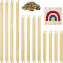6 Sets Stretcher Bars for Needlework with 100 Tacks for Women's Birthday Gifts,3 Sizes 12pcs Wooden Canvas Splicing Stretcher Bars Needlepoint Embroidery Stitch Frame Set for Crafts Art