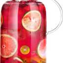 Glass Pitcher85oz/2500ml Jug with Lid,Glass Carafe for Hot/Cold Water, Iced Tea Pitcher, Pitcher for Coffee