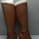 Naturalizer Women's Henny Wide Calf Knee High Boot Cafe Brown Leather, 8M Size