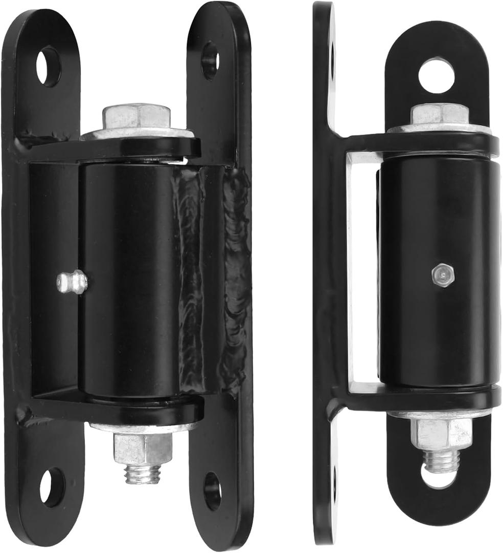 7" Heavy Duty Gate Hinges with Grease Zerk, Lubricable Bearing Gate Hinge Bolt/Weld on Hinges for Large Heavy Driveway/Trailer Gates Up to 1000 lbs-Black 2150P(1Pair not Screws)