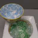 Dessert Bowls Set of 6 - Small Ceramic Bowls for Ice Cream, Snack, Rice - Colorful Cute Style - Microwave and Dishwasher Safe - 4.75 Inch - 10 oz