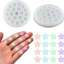 Mini Flowers Decor Silicone Molds Tiny Flower Resin Molds Silicone for Crafts Dollhouse Miniature Things Flowers Mold for Micro Fairy Garden Decoration