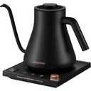 Electric Kettles, Gooseneck Electric Kettle, ±1℉ Temperature Control, Stainless Steel Inner, Quick Heating, for Pour Over Coffee, Brew Tea, Boil Hot Water, 0.9L Black
