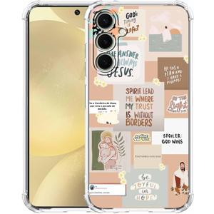 Case for Galaxy S24 with Christian Quotes Design,Jesus God Bible Verse Pattern,Clear Soft TPU Bumper Case,6.2"(Christian,s24)