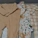 Unnivoll Baby Pajamas 100% Cotton Baby Sleepers 3Pcs Footie Pajamas Baby Boys Girls Clothes 6-9M