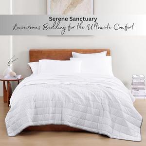 Lane linen 100% Organic Cotton Sheets 3 Pcs Twin Sheet Set, Classic Percale Weave, 39" x 75" ( Twin, White )