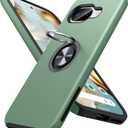 JAME for Google Pixel 9a Case, Dual Layer Military Grade Protection, Shockproof Cover with Metal Ring Holder Stand Kickstand, Slim Fit Protective Phone Case for Google Pixel 9A, Alpine Green