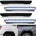 LED Side Marker Lights Assembly for 2020 2021 2022 2023 2024 2025 GMC Sierra 2500HD 3500HD Canyon 23-25 White 4pcs Sidemarker Turn Signal Light Wheel-Well Fender Lamps OEM 84185031 84806032 (White Front Rear(Smoked Lens))