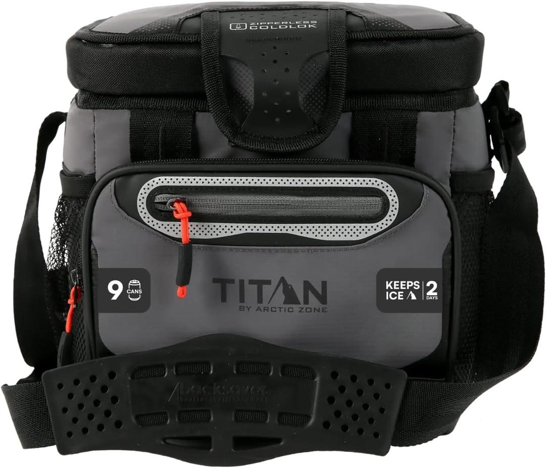 Titan Zipperless HardBody Cooler, Keeps Ice 2 Days, 9 Can