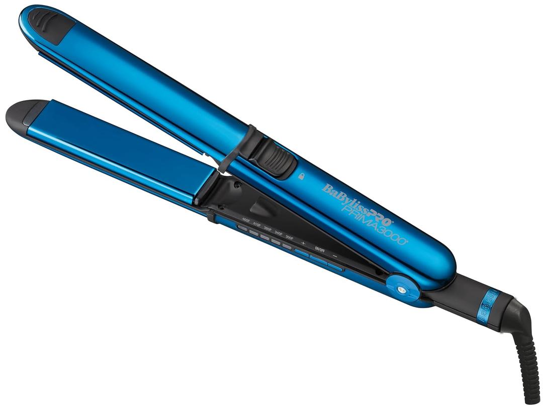 BaBylissPRO Nano Titanium Prima Ionic Hair Straightener, Curl and Straighten Hair With One Professional Tool