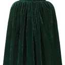 Kids Hooded Velvet Cloak Robe Halloween Cosutme Cape Fancy Cosplay Costumes 3 to 16 Years (Green)