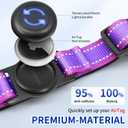 AirTag Dog Collar, IP68 Waterproof Air Tag Dog Collar Holder, Reflective, Ultra-Durable, Comfortable Padded, Heavy Duty Dog Collars for Small Medium Large Dogs-Pueple-M (Purple)