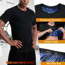 Sauna Shirt for Men Heat Trapping Compression Sweat Suit T-shirt Workout Body Shaper for Gym Short Sleeve Shapewear