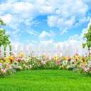 7x5FT Spring Backdrop Spring Photo Backdrop Floral Backdrops for Photography Garden Flowers Photo Background Nature Scenery Banner F251