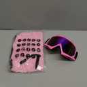 Ski Goggles, Snowboard Motorcycle Goggles with Ski Mask Balaclava Face Mask for Men Women Skiing,Motorcycle & Riding (Light Pink)