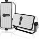 Inwa Bluetooth Outdoor Speaker, IPX5 Waterproof Wall Mount Speaker, Wireless Sync Up to 100 Speakers, Connect Seamlessly to Phone, Computer, Echo Dot, Suitable for Patio, Porch, Gazebo, Garage, 2 PCS