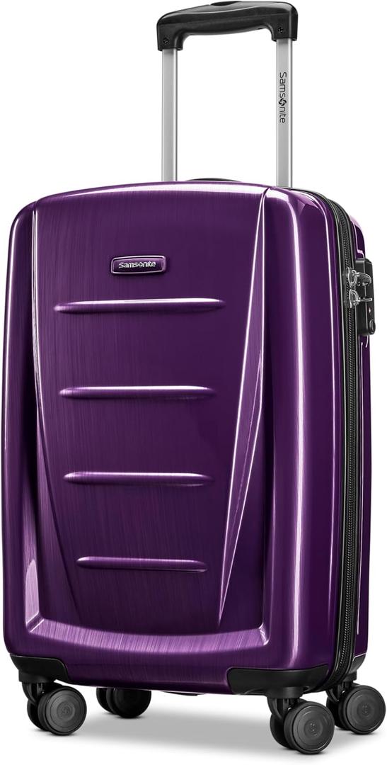 Samsonite Winfield 2 Hardside Expandable Luggage with Spinner Wheels, Purple, Carry-On 20-Inch