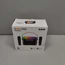 Karaoke Machine for Kids & Adults with Lyrics Display Screen Portable Bluetooth 5.3 Karaoke Speaker with High Power Dual Speakers with Timer White Noise & Night Light Home & Outdoor Party (Pink)