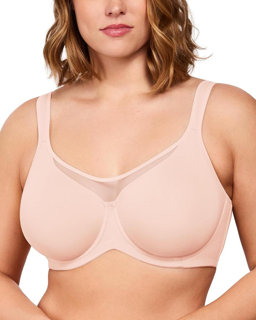 HSIA Minimizer Bras for Women Plus Size, Full Coverage Coolcomfort T Shirt Unlined Bra with Underwire for Heavy Breast, 42G