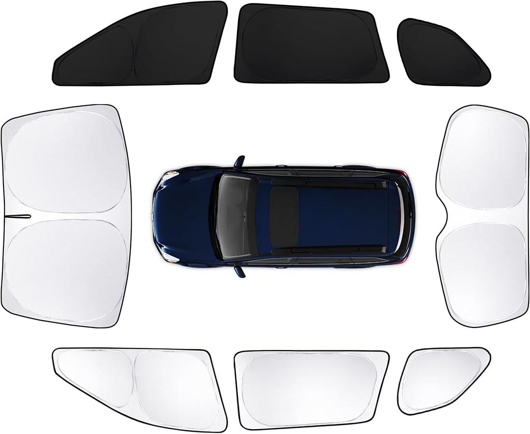 8pcs Car Window Shades for Subaru Outback Wagon 2010-2014 Accessories,Windshield Side Rear Full Sunshade,Sun Visor UV Blocking, Privacy Protection and Blackout for Camping Outdoor