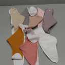 Muslin Baby Bibs 8 Pack, Baby Bandana Drool Bib for Drooling and Teething, Cotton Soft Absorbent for Girls Boys (Macaron Pink)