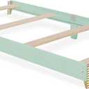 Dream On Me Mini Crib Bed Rail in Light Grey, Converts Mini Cribs to Twin Size Beds, Solid Wood Construction