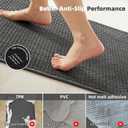 Large Bathroom Rugs Non Slip Washable Bath Rugs Super Absorbent Bathroom Rug Thin Quick Dry Low Pile Bath Mats, Dark Grey 36"x60"