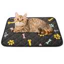 SPXTEX Dog Crate Pads Dog Pee Pads Rugs Washable Dog Pads, Non Slip Puppy Pee Pads for Small Dogs, Waterproof Pet Pad Rug, Dog Whelping Training Pads for Dogs, 2 Piece, 20"x30" Black