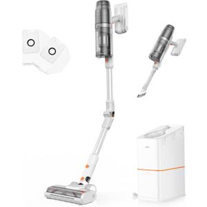 JONR VC08 Pro Cordless Vacuum Cleaner with Auto-Empty Station Powerful Suction, 2.5L Large Dust Bag, 3 in 1 Clean Staion, Rechargeable, Stick Vacuum for Pet Hair, Carpets & Hardfloor