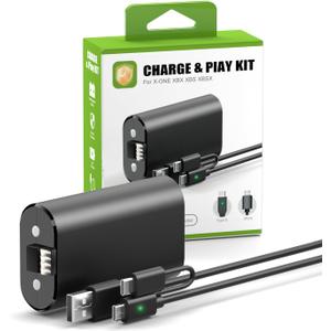 Rechargeable Battery Pack for Xbox Series X/S/One - 22000mAh USB C and Micro Xbox Controller Battery Pack Charger((Includes 2 Batteries Only)
