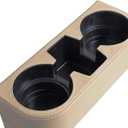 Car Seat Organizer Cup Drink Holders Multi Functional Gap Filler Storage Box Insert Organization Helps Reduce Distracted Driving&Holds Phone Mount Mug Bottle Cellphone (PUBD-Beige)