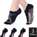 BRISIRA Pilates Socks with Grips Women Non Slip Grippy Yoga Socks Coolmax Bamboo Viscose Compression Barre Hospital Barefoot