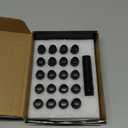 MIKKUPPA M12x1.5 Matte Black Lug Nuts - Replacement for 1995-2022 Toyota Corolla, 1998-2022 Honda Accord/CRV/Civic, 1995-2019 Chevy Corvette Aftermarket Wheel Closed End Spline 20PCS Lug Nuts