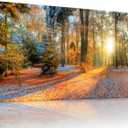 Bamdeya Large Canvas Wall Art Forest Prints Sunset Tree Wall Decor Autumn Poster Modern Panel Art Natural Landscape Painting Fall Scenery Artwork Living Room Bedroom Decor Home Office Decoration (40"L x 20"W)