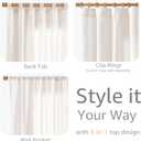 jinchan Winslow White Linen Curtains for Bedroom 84 Inches Length Embroidered Bordered Floral Curtains for Living Room Farmhouse Decor Light Filtering Window Treatments White on White Drapes 2 Panels