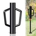 Fence Post Driver with Handle,12LB Hand Post Pounder,2.7 inches Inner Dia. Pole Rammer, Farm Wire Fencing for T Posts, Metal Fence Stake and Sign Posts, Black