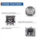 PAROD Pair 512508 Rear Wheel Hub Bearing Assembly Fit for Buick Verano 2014-2017, Chevy Cruze 2014-2015, Volt 2013-2015