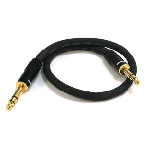 Monoprice 1/4-Inch TRS Male to 1/4-Inch TRS Male Cable - 1.5 Feet- Black, 16AWG, Gold Plated - Premier Series
